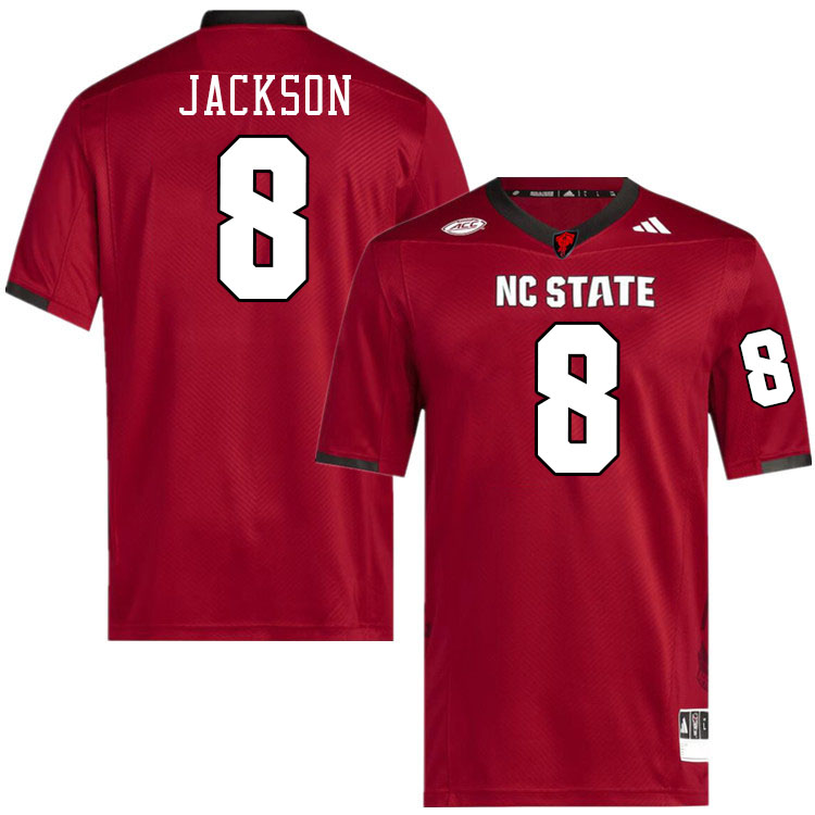 NC State Wolfpack #8 Keenan Jackson College Football Jerseys Stitched-Red